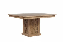Table à manger carrée 130 cm avec rallonge | Acacia Punjab-II