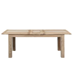 Table à manger plateau cannage 180 rallonge 40 | Acacia Tatoo II