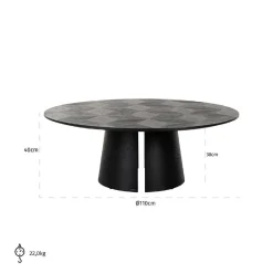 Table basse Blax 110Ø (noir)
