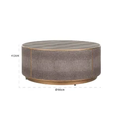 Table basse Classio 100Ø (brossé or)