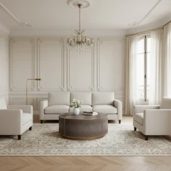 Table basse Classio 100Ø (brossé or)