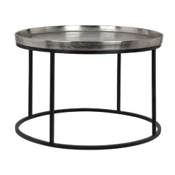 Table basse Lyam aluminium silver 70Ø