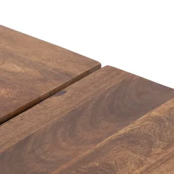 Table basse pyramide bois et métal | Manguier Sirocco