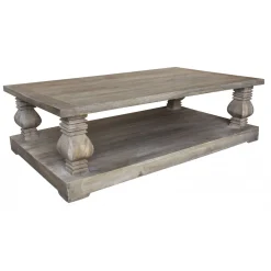Table basse rectangulaire double plateau | Manguier Empereur