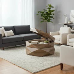 Table basse ronde avec rangement | Mango Mercana