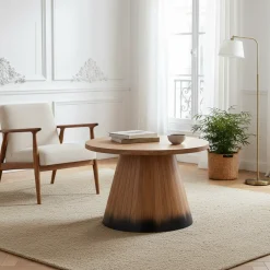 Table basse ronde bois 80 cm | Acacia Dimona