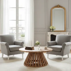Table basse ronde bois massif | Acacia Kfir