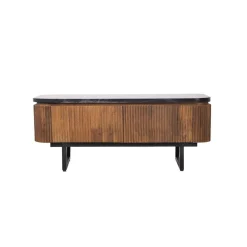 Table Basse 2T plateau marbre noir | Manguier Kfir