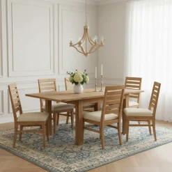Table carrée 70x70 à rallonges