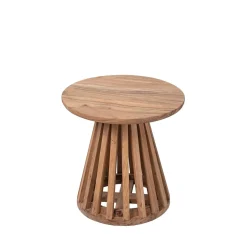 Table d'appoint ronde bois massif | Acacia Kfir