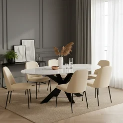 Table de repas Lexington ovaal 230 (blanc)