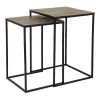 Table Finn square set of 2 champagne gold