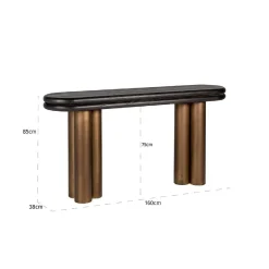 Table Macaron (noir rustic)