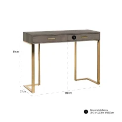 Table Marie-Lou 2-laden (or)