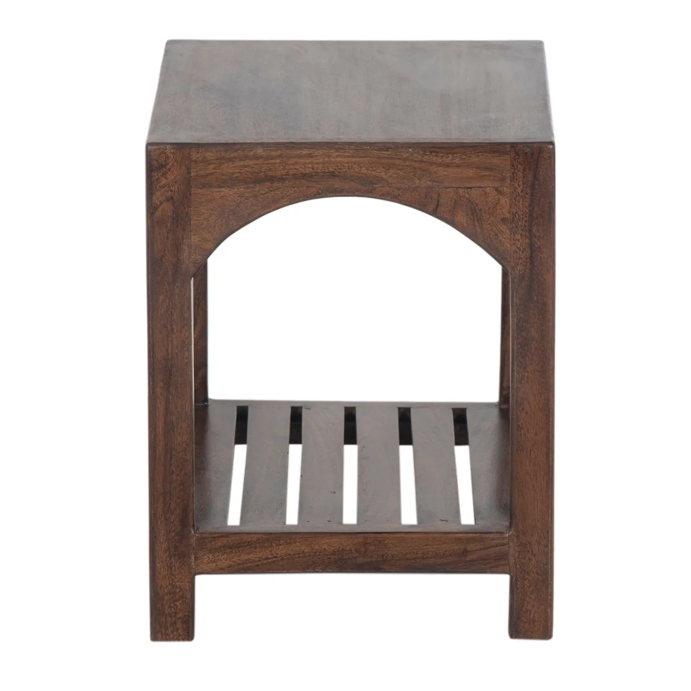 Tabouret avec etagere a lattes | Acacia Hiputa