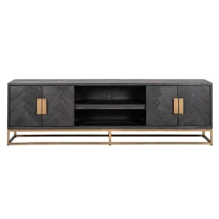 TV-dressoir noirbone laiton 4-deuren 200 (noir rustic)