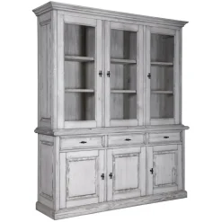 Vitrine 2x3 portes 3 tiroirs "Pin Provence"