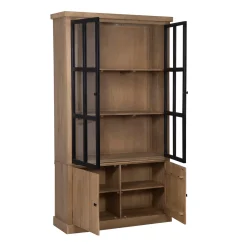 Vitrine 2x2 Portes bois massif en manguier – Scandinaves